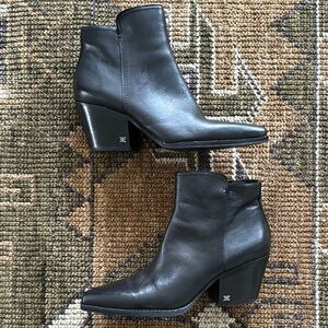 Sam Edelman Black Leather Ankle Boots
